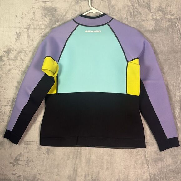 NWT BRP Seadoo Wet Suit 3mm Neoprene UV Protect Lilac Full Zip Jacket Size Large - Picture 9 of 12